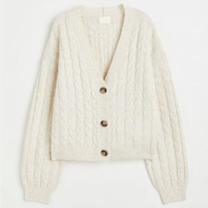 H&M Short Cable-knit Cardigan